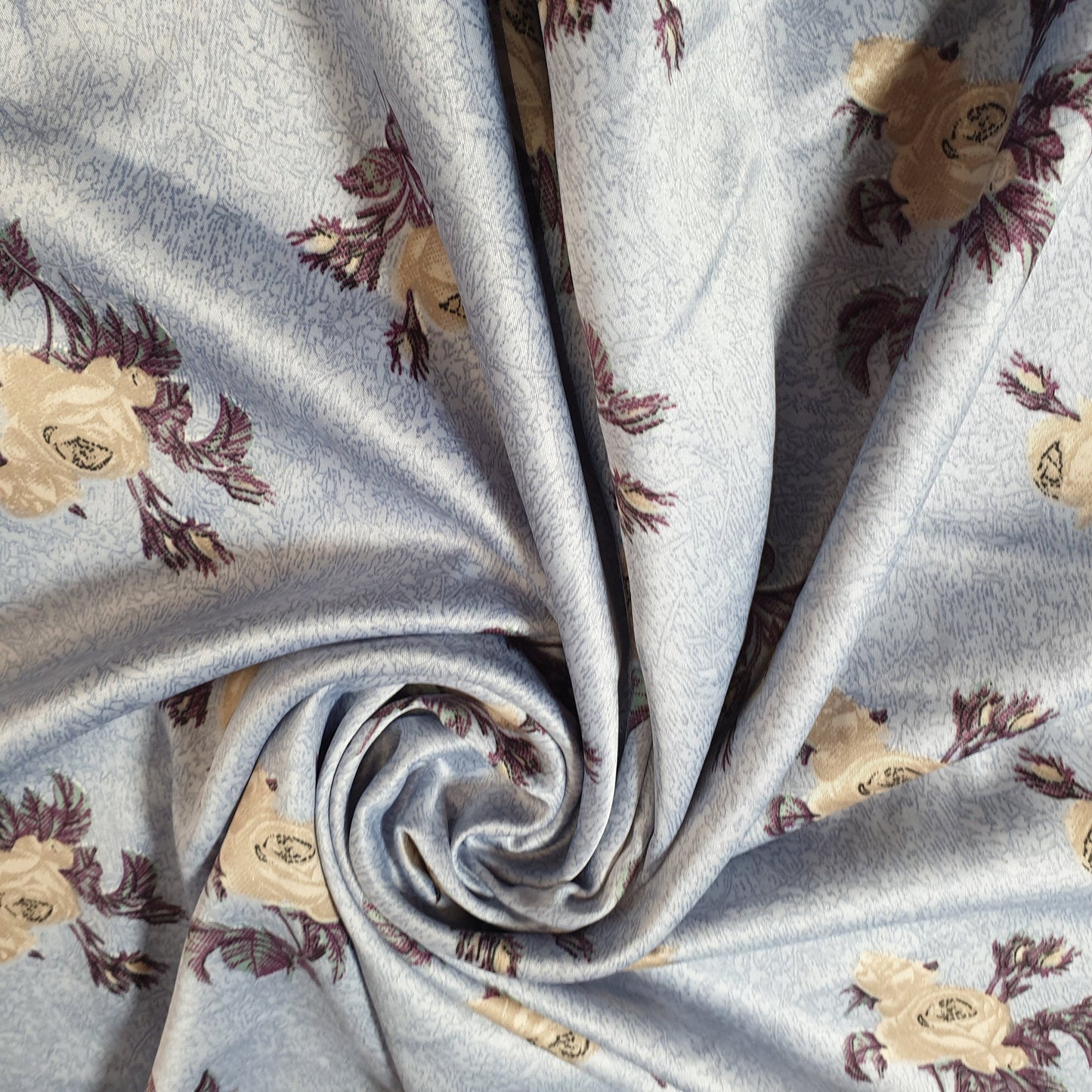 Floral Silk Satin Printed Dress Drape Fabric Material 58" By The Meter (colour 4)