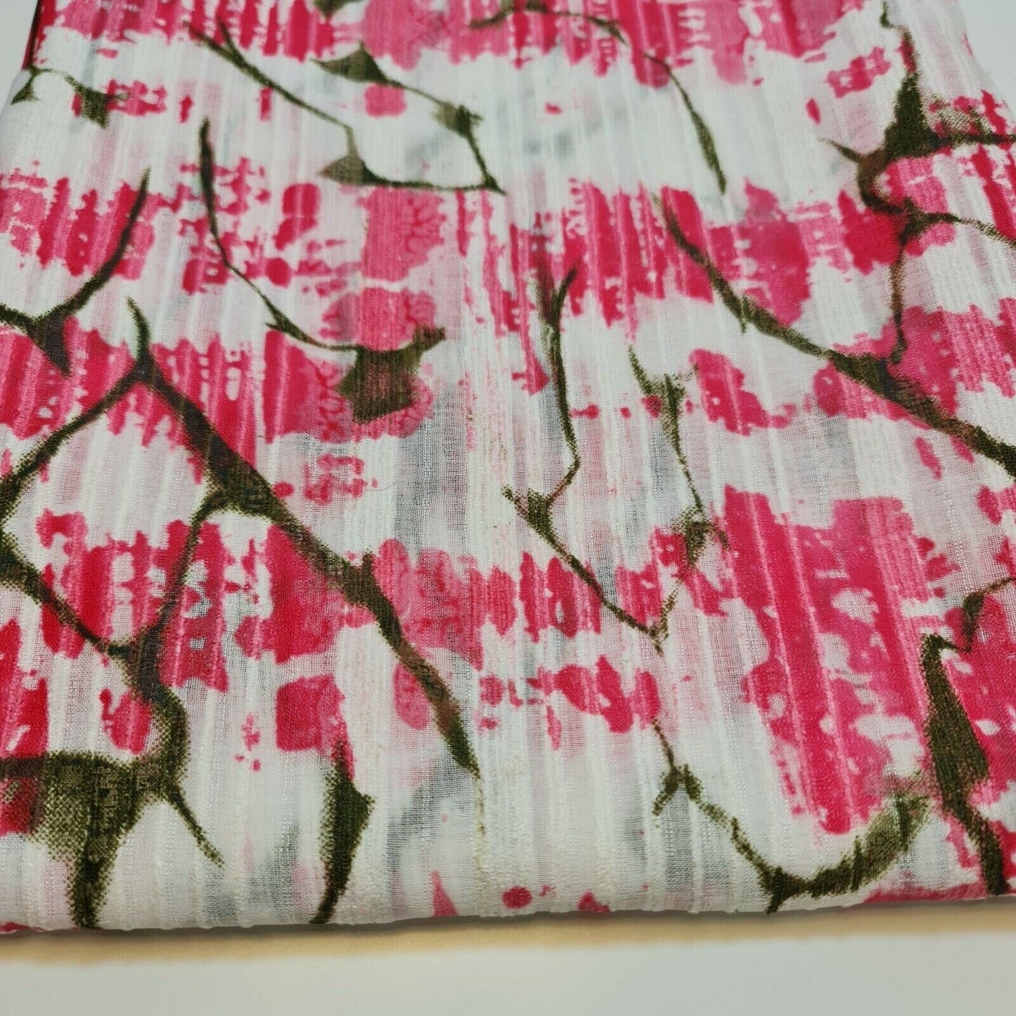 100% Cotton Organdy Stripe Print Fabric | 58" (147cm) Wide Crisp Stiff Dressmaking, Curtain & Craft Material – Sold by the Metre