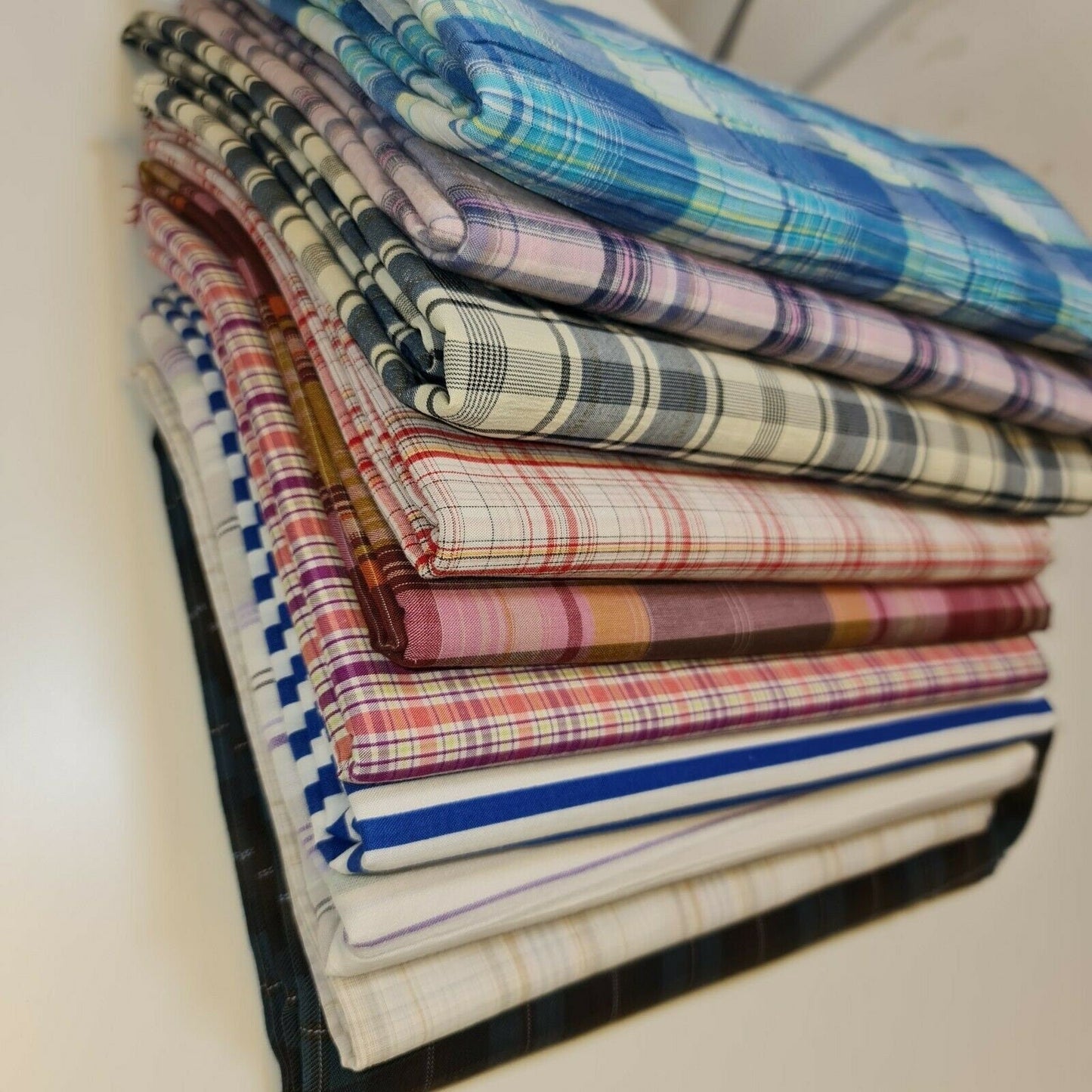 100% Cotton Tartan & Check Plaid Fabric – 58" Wide Stripe Dress, Quilting & Craft Material by the Metre