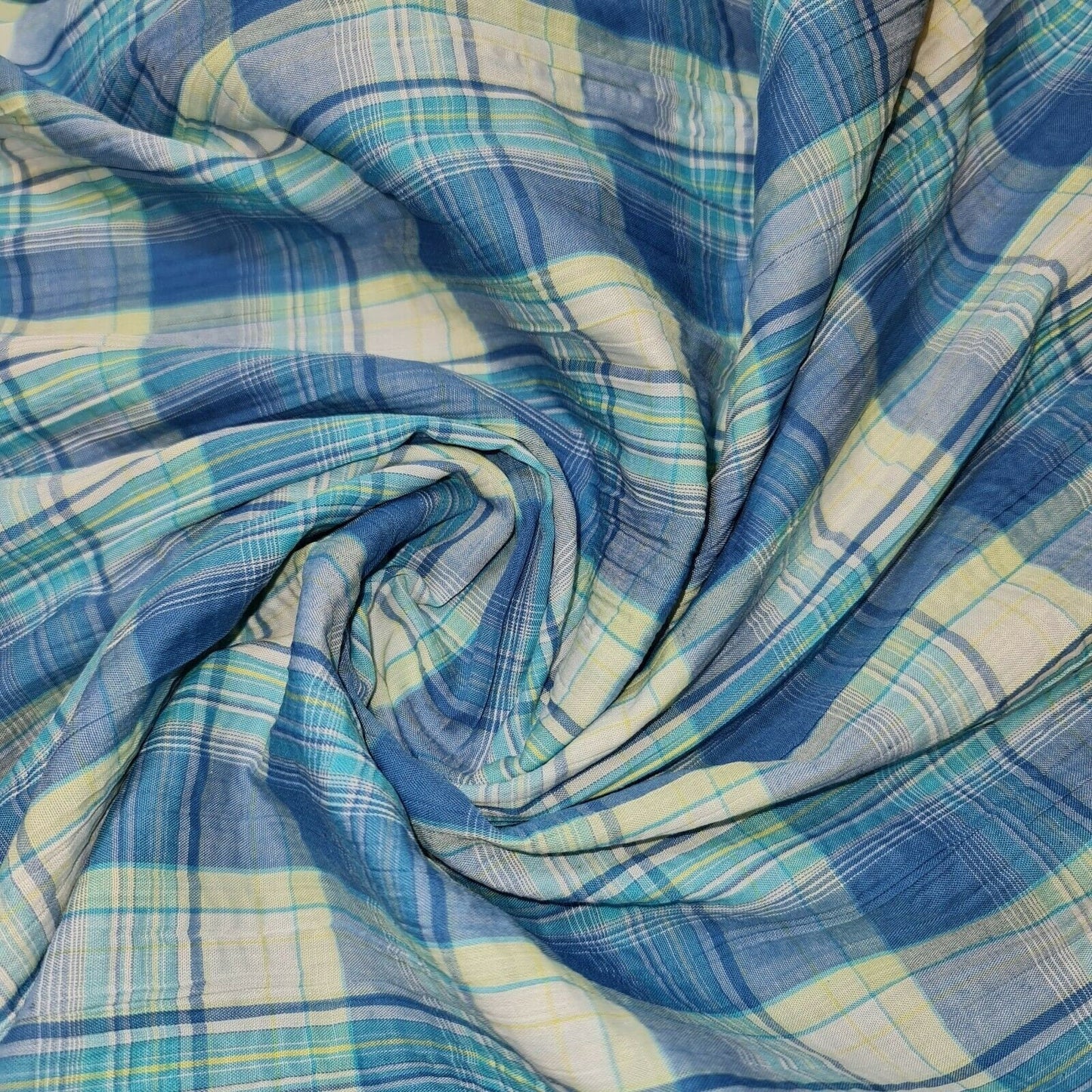 100% Cotton Tartan & Check Plaid Fabric – 58" Wide Stripe Dress, Quilting & Craft Material by the Metre