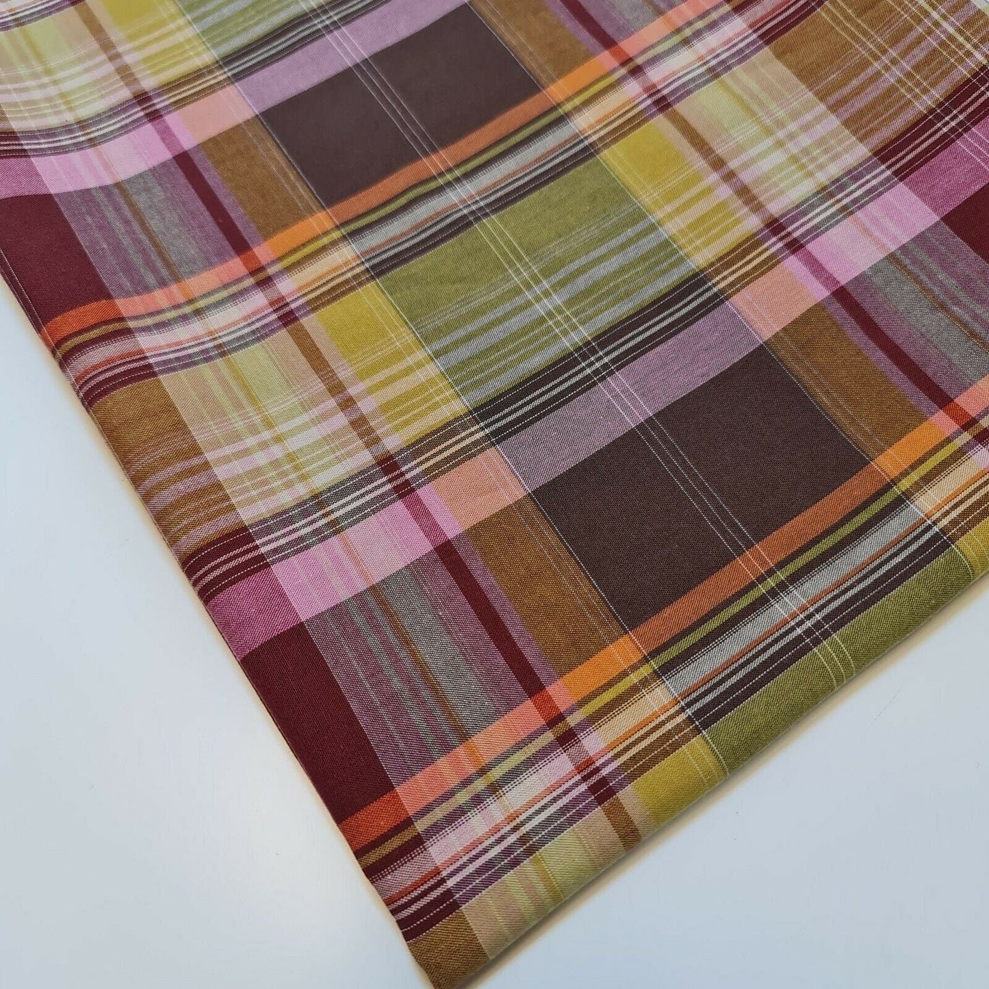100% Cotton Tartan & Check Plaid Fabric – 58" Wide Stripe Dress, Quilting & Craft Material by the Metre