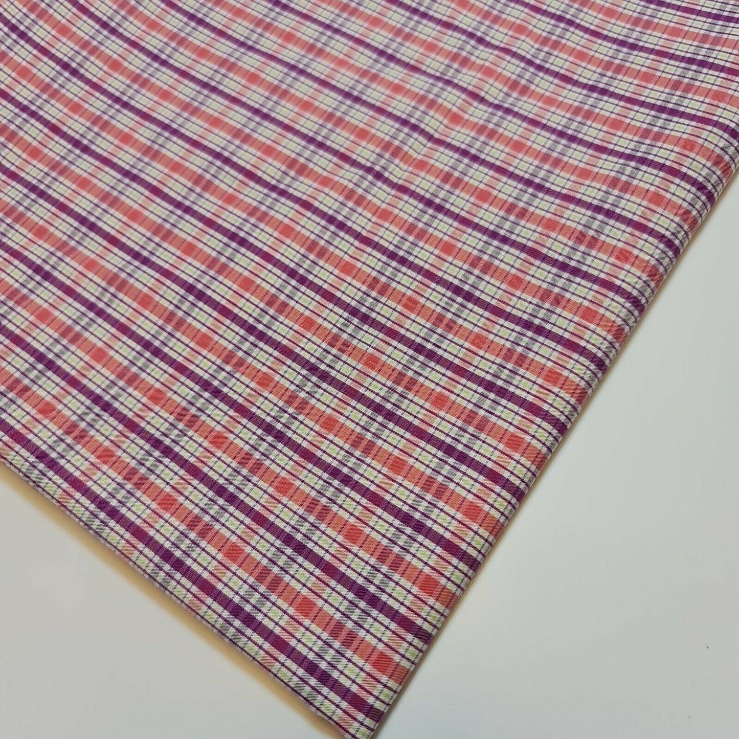 100% Cotton Tartan & Check Plaid Fabric – 58" Wide Stripe Dress, Quilting & Craft Material by the Metre