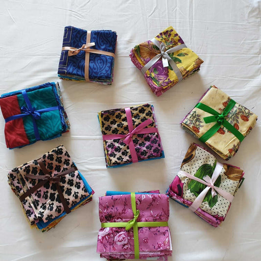 8pcs 100% Cotton Floral Fat Quarters – 50x50cm Assorted Pre-Cut Bundle for Quilting & Patchwork - Textile Station