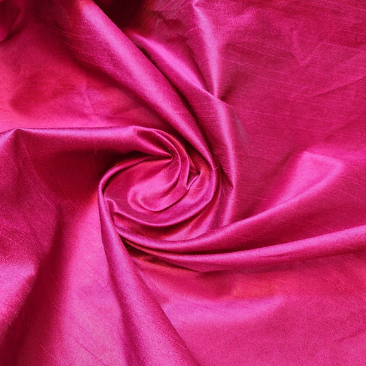 Plain Slub Faux Dupion Raw Silk Fabric – 100% Polyester – 44" Wide Upholstery, Bridal & Craft Material by the Metre