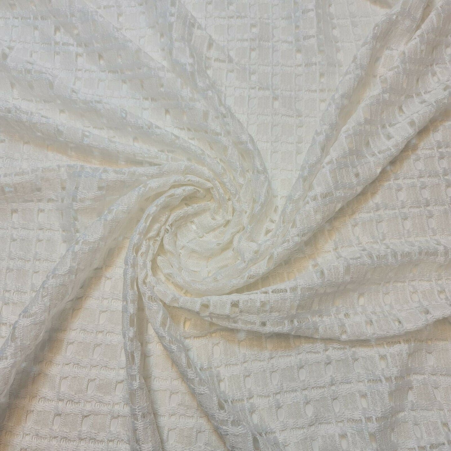 Floral Bridal Lace Fabric – 58" Wide Polyester Mesh & Elastane Blend Dress Material by the Meter