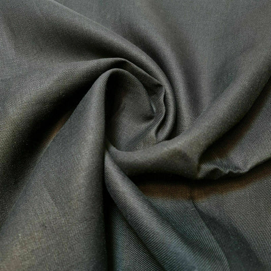 Egyptian Linen 100% Cotton Black Fabric – Suiting, Dress & Craft Material 58" Wide - Textile Station