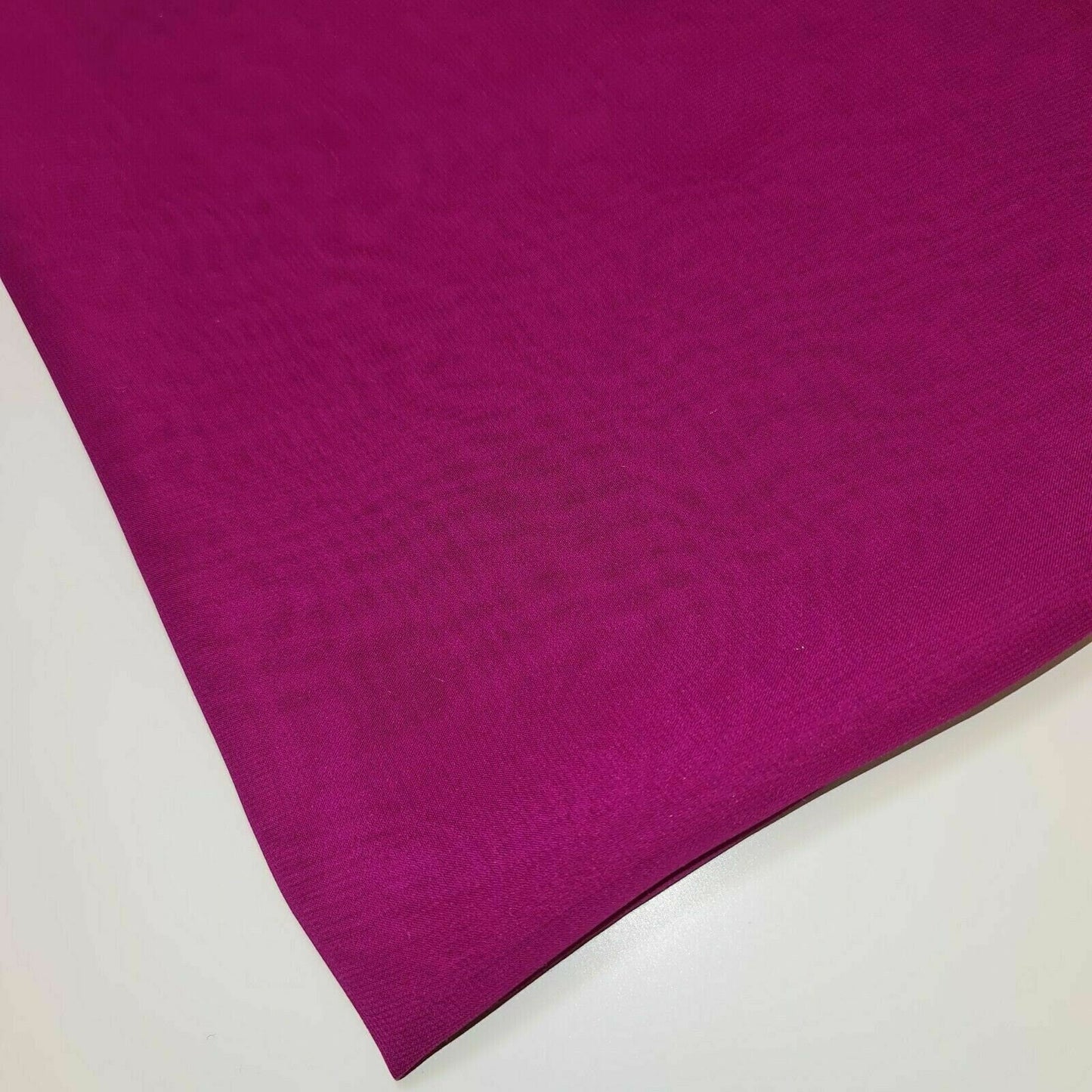 Plain Moss Crepe Fabric Premium Dyed Dress Drape Decor Craft Fabric By Meter 44" (Magenta)