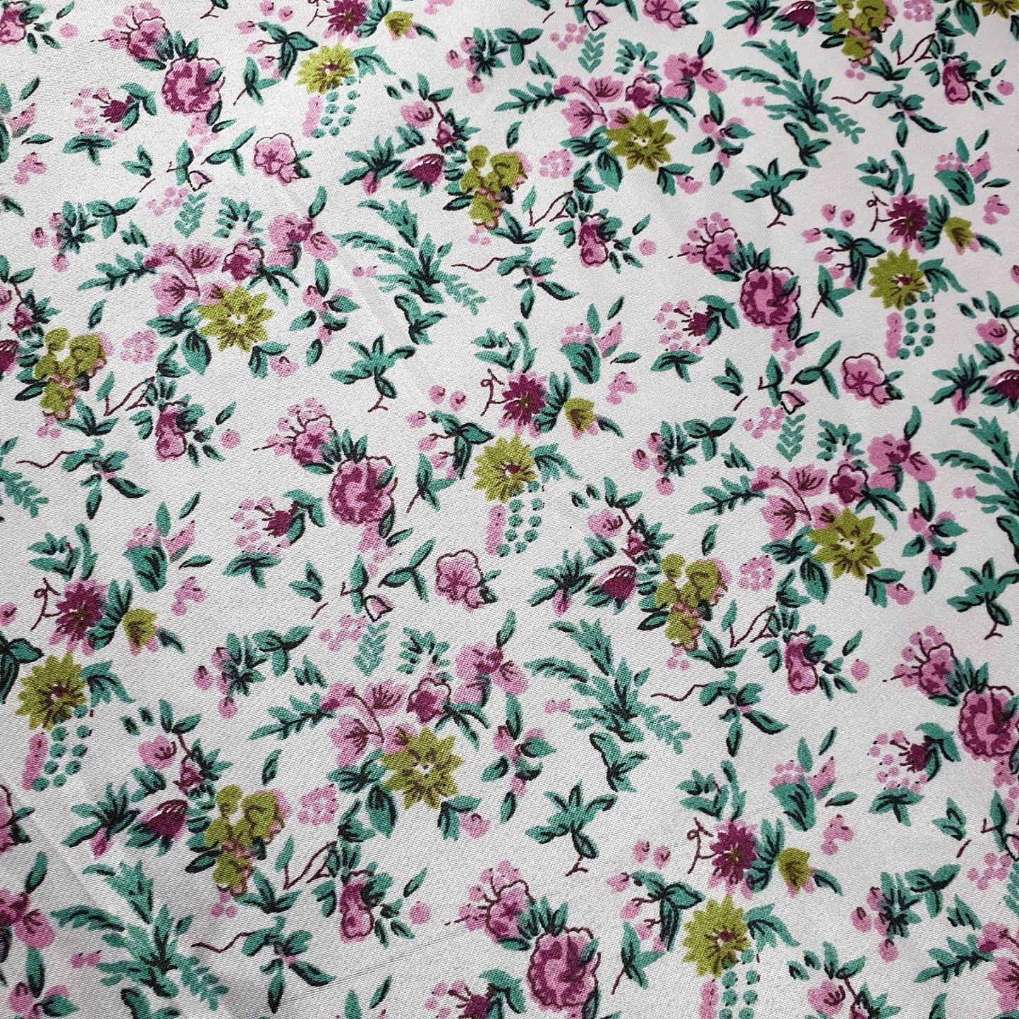 Floral Silk Satin Printed Fabric – 58" Wide Soft Silky Dress & Drape Material by the Metre