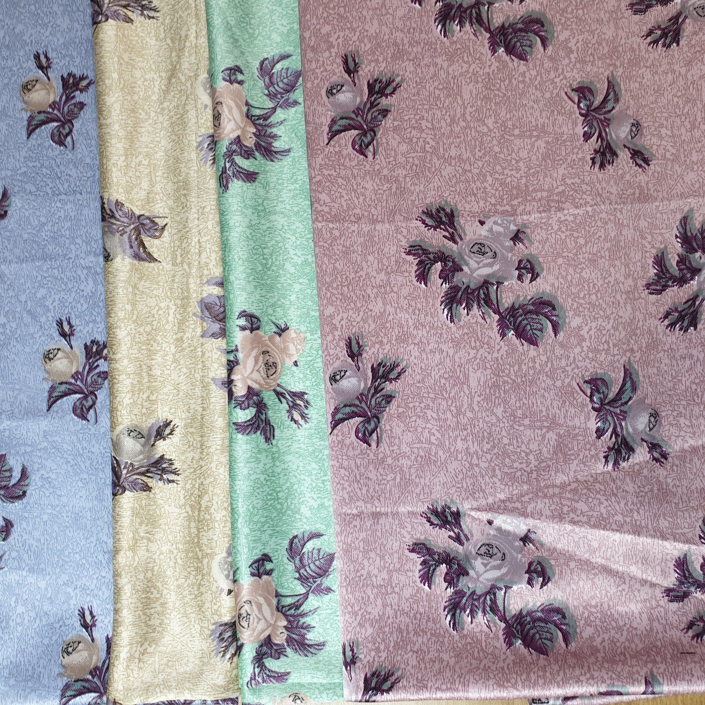 Floral Silk Satin Printed Dress Drape Fabric Material 58" By The Meter (colour 4)