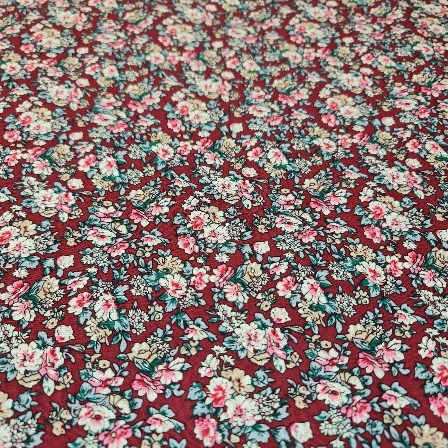 Wild Floral 100% Cotton Poplin Daisy Flower Print Fabric – Dress & Craft Material 58" Wide - Textile Station