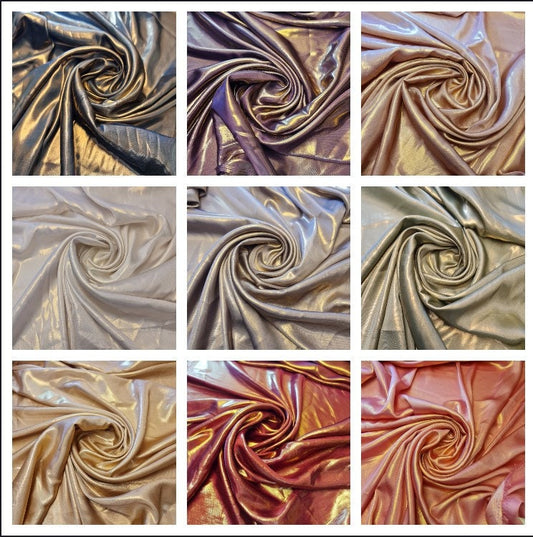 Shimmer Foil Satin Fabric – 58" Wide Glossy Dress, Décor & Craft Material by the Metre