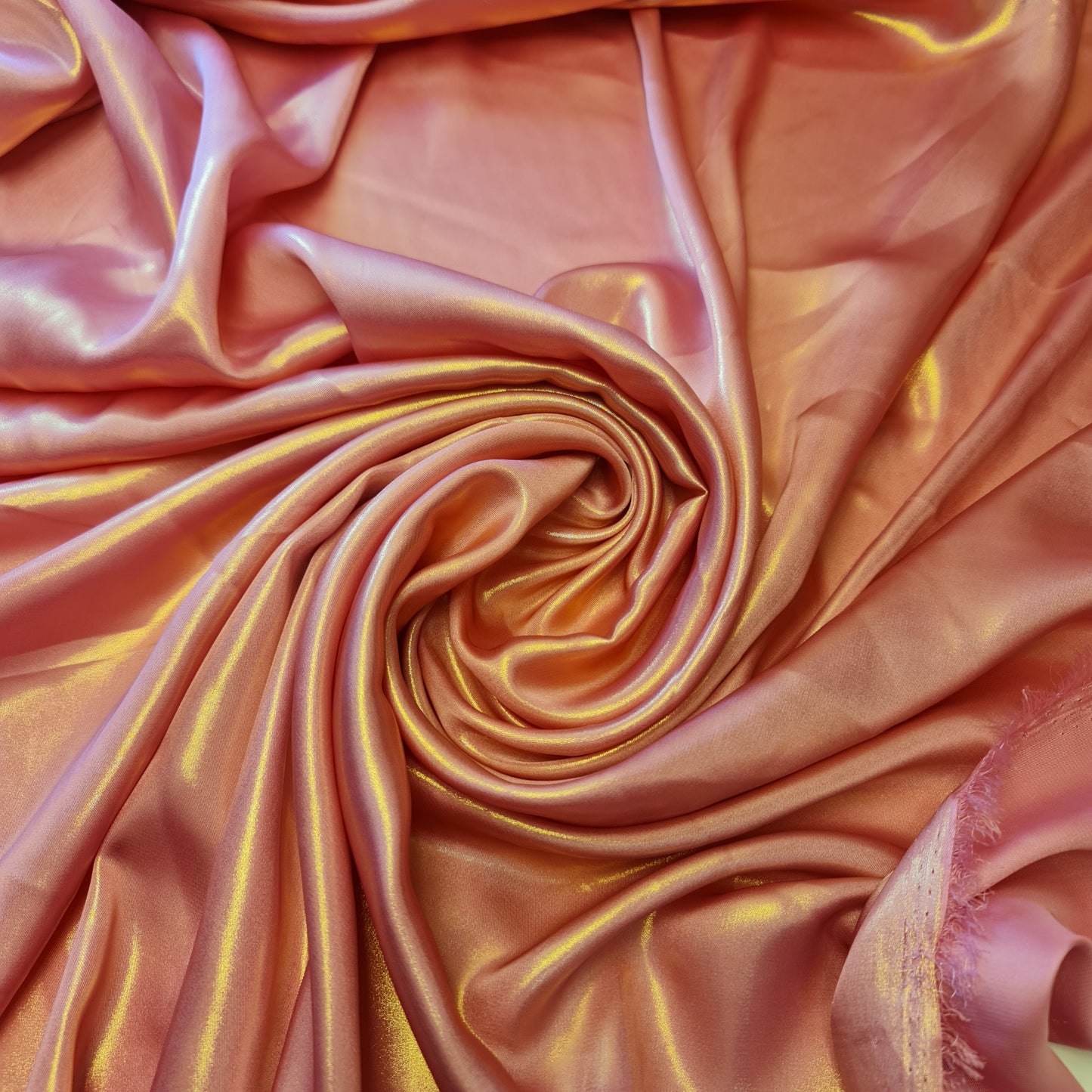 Shimmer Foil Satin Fabric – 58" Wide Glossy Dress, Décor & Craft Material by the Metre Rose Pink