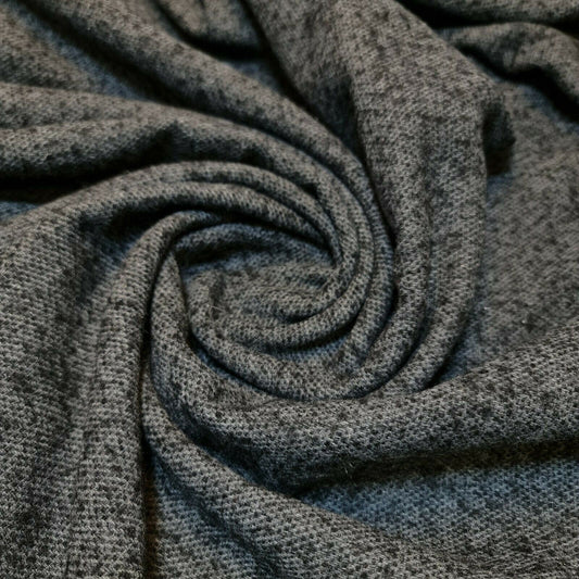 Charcoal Grey Wool Blend Fabric – Upholstery, Curtain & Dress Material 58" Wide - Textile Station