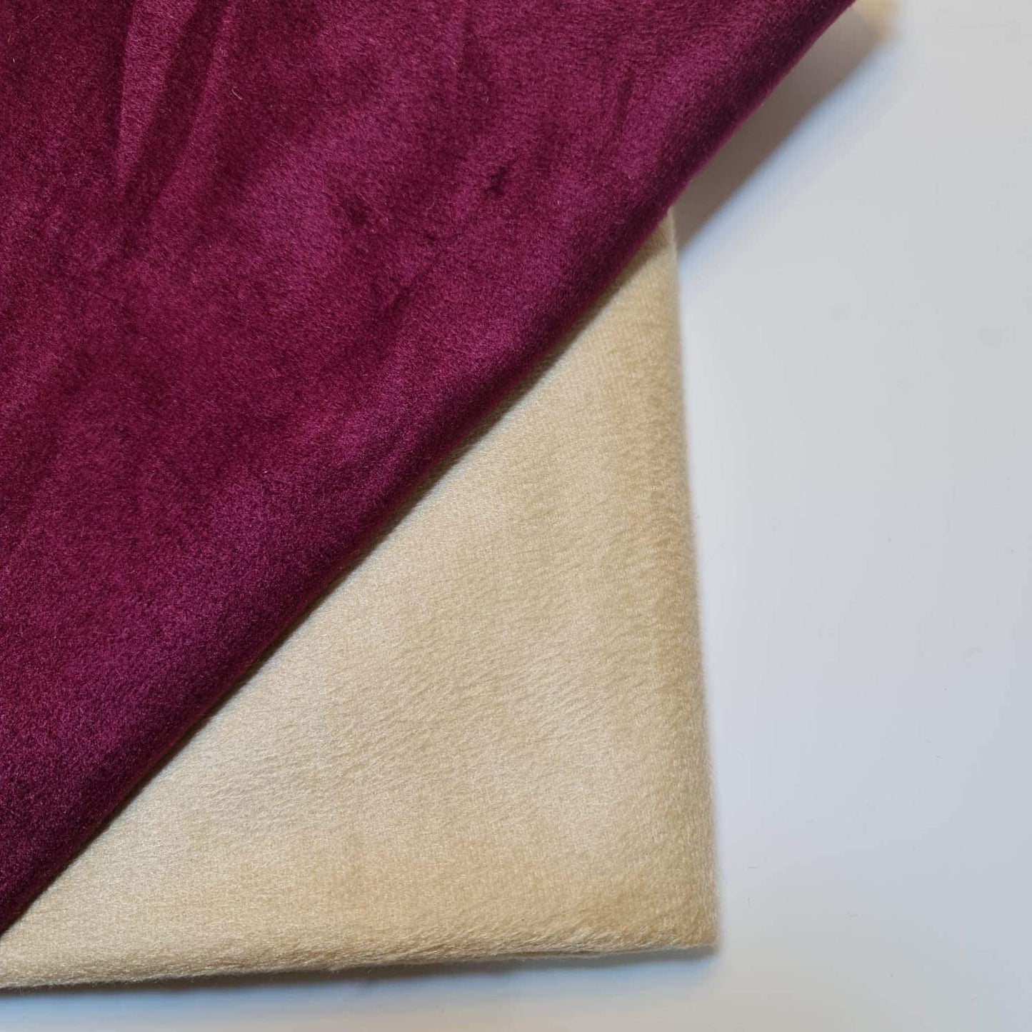 Suedette Velour Felt Fabric – Plain Art & Craft Material 44" Wide (Plum)