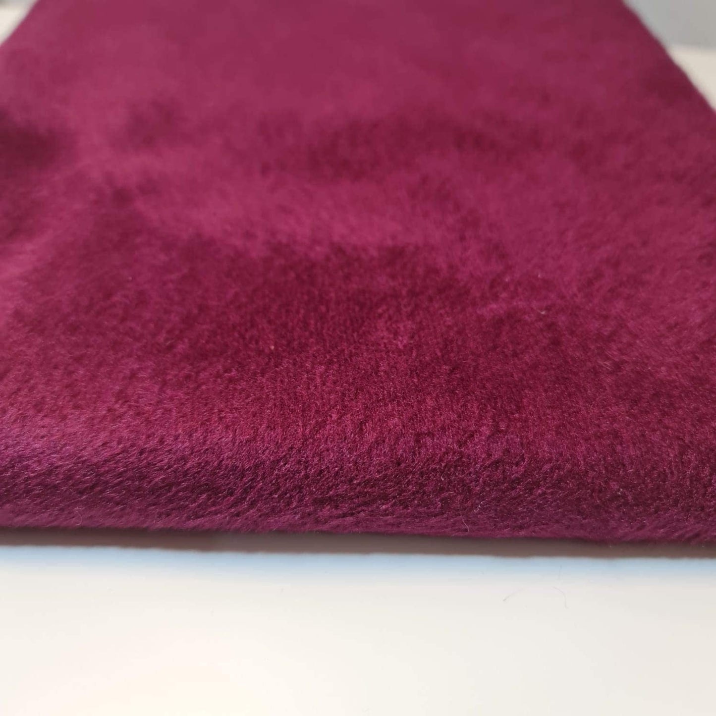 Suedette Velour Felt Fabric – Plain Art & Craft Material 44" Wide (Plum)