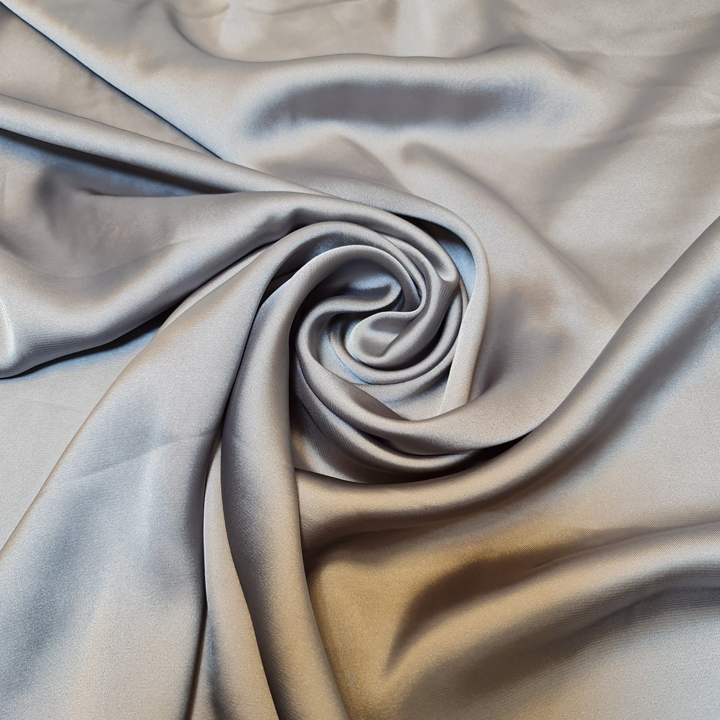 Silky Charmeuse Satin Fabric – 44" Wide Luxury Glossy Silk-Like Weave for Bridal Dress, Draping & Décor Silver #2