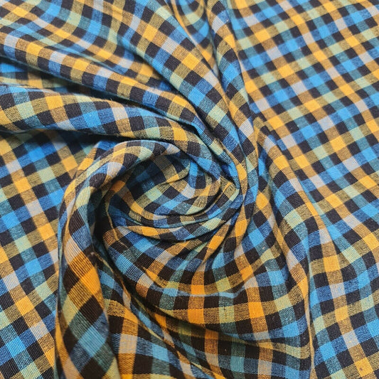 100% Cotton Gingham 1/8" Check Plaid Fabric – Parna Patka Turban Dastaar Cloth for Sewing & Crafts (23 Meter Roll) - Textile Station