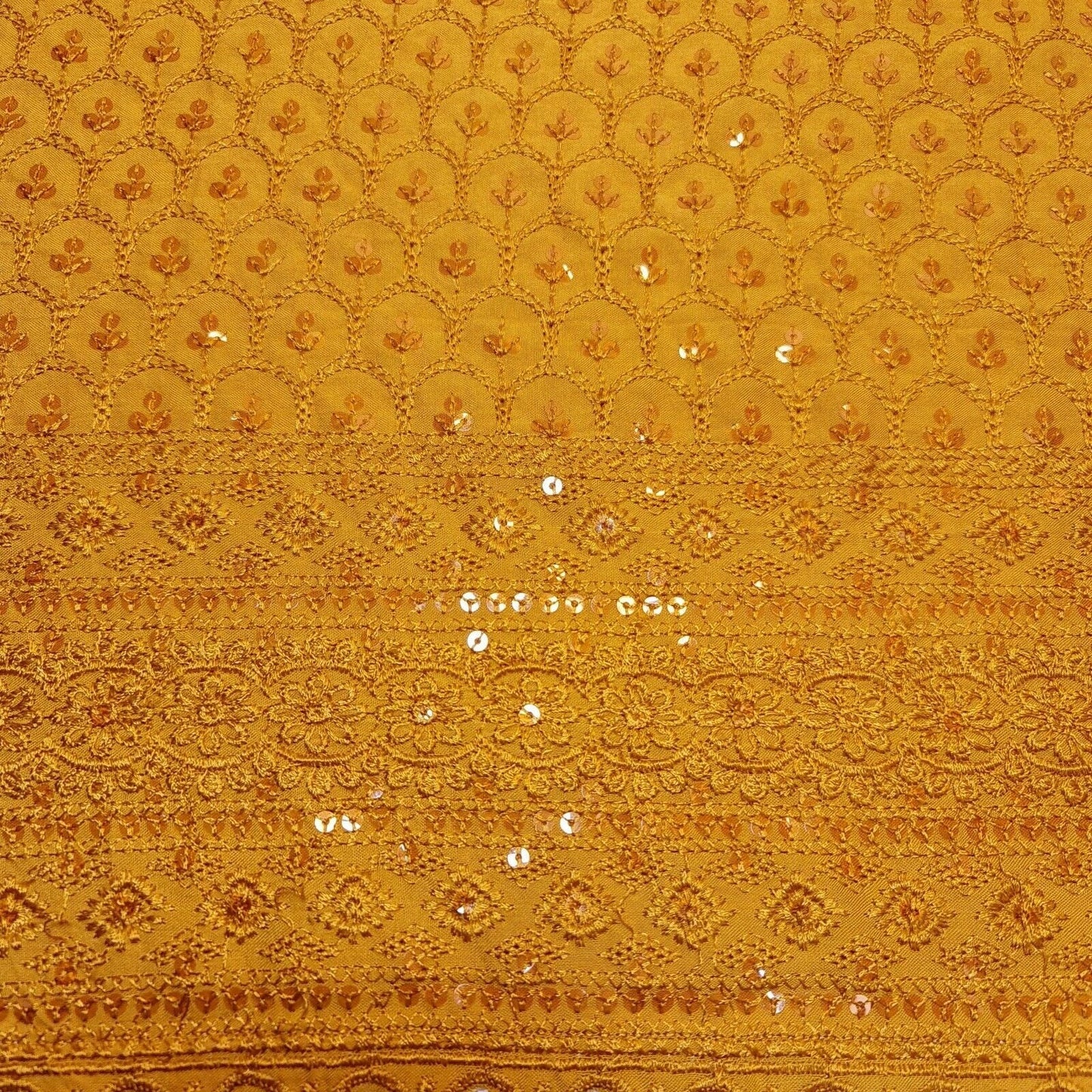 Broderie Anglaise Sequin Embroidery Viscose Fabric – 44" Wide Soft Dressmaking & Craft Material