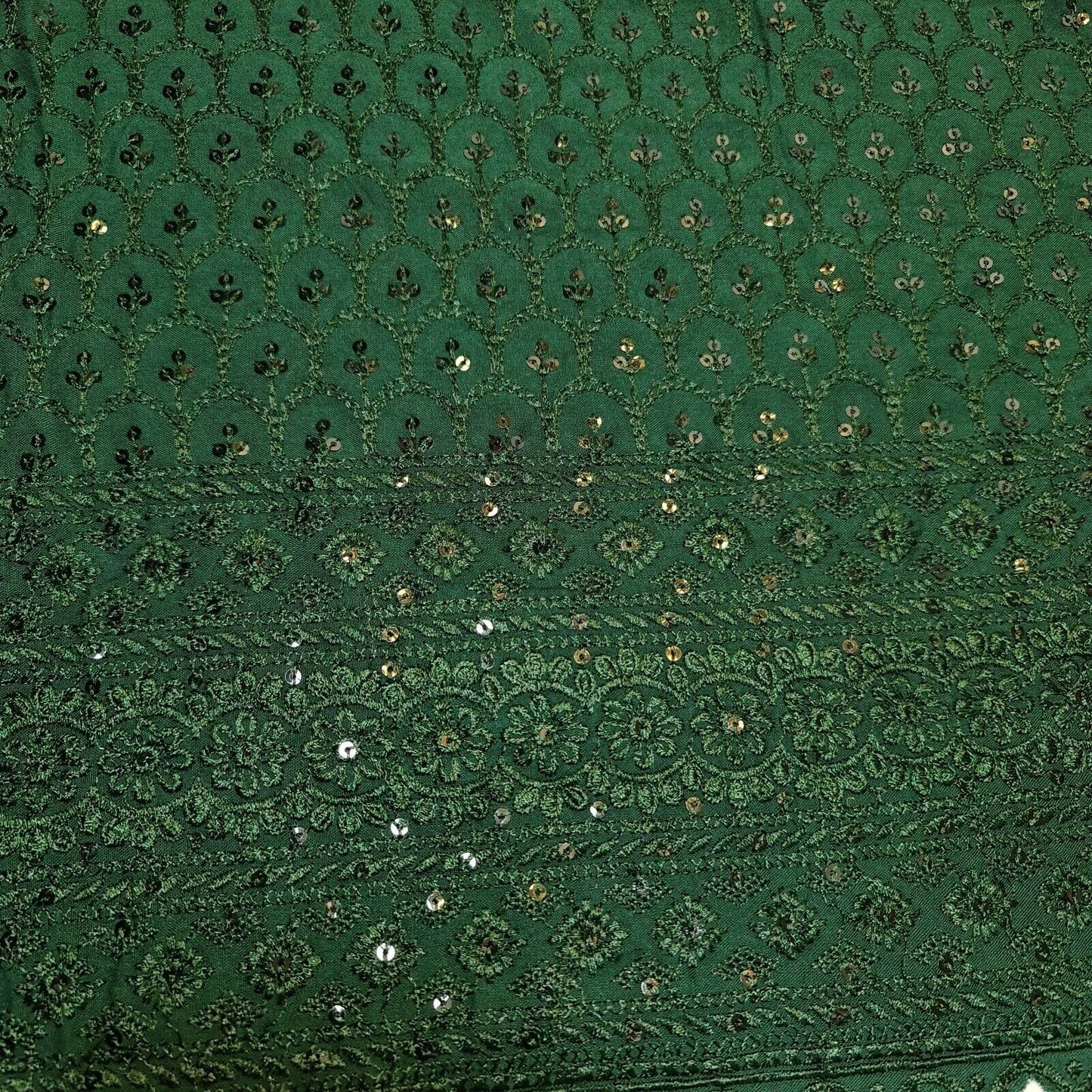 Broderie Anglaise Sequin Embroidery Viscose Fabric – 44" Wide Soft Dressmaking & Craft Material