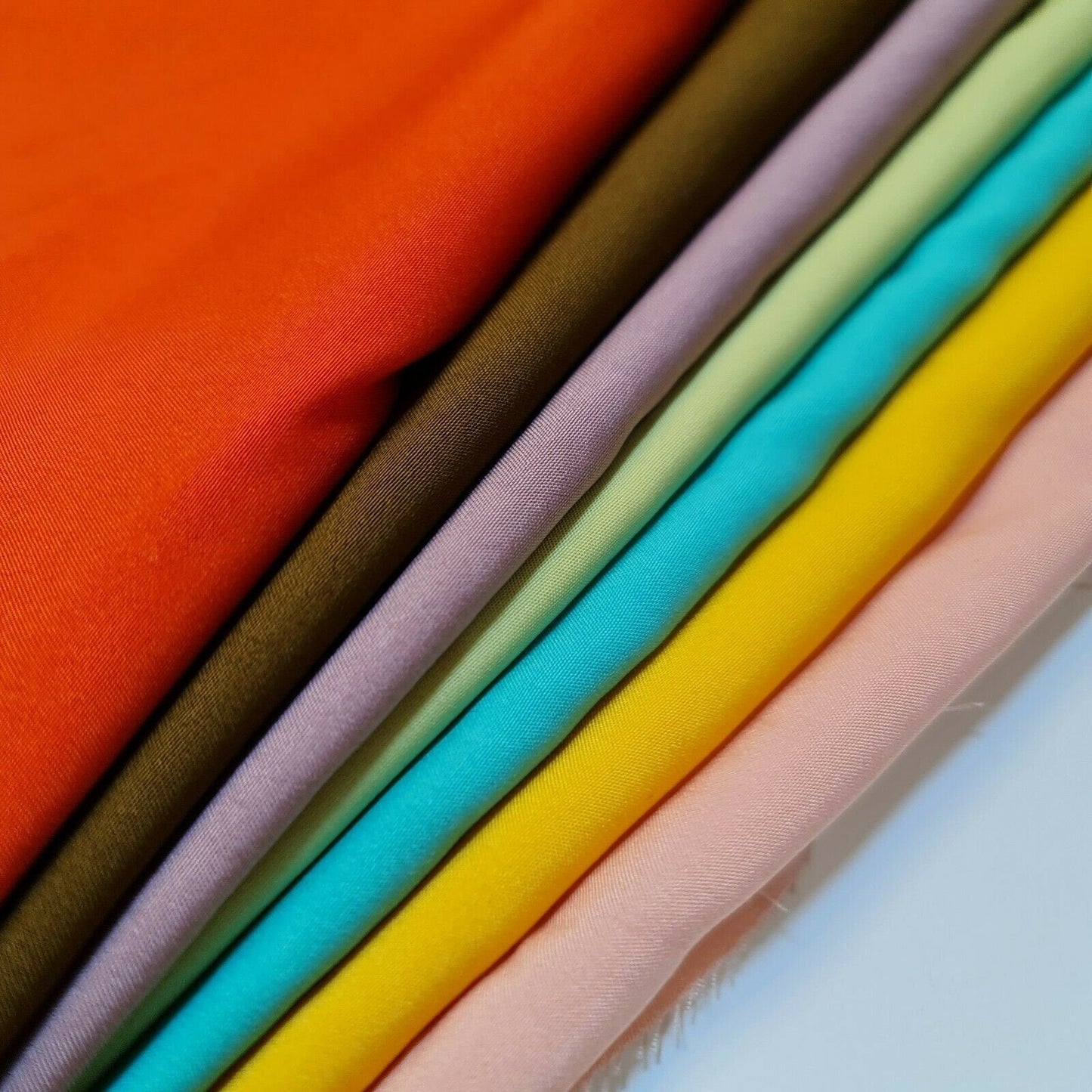 Plain American Crepe Polyester Fabric Poly Dress Craft Poplin Costume Lining 44" (Peach)