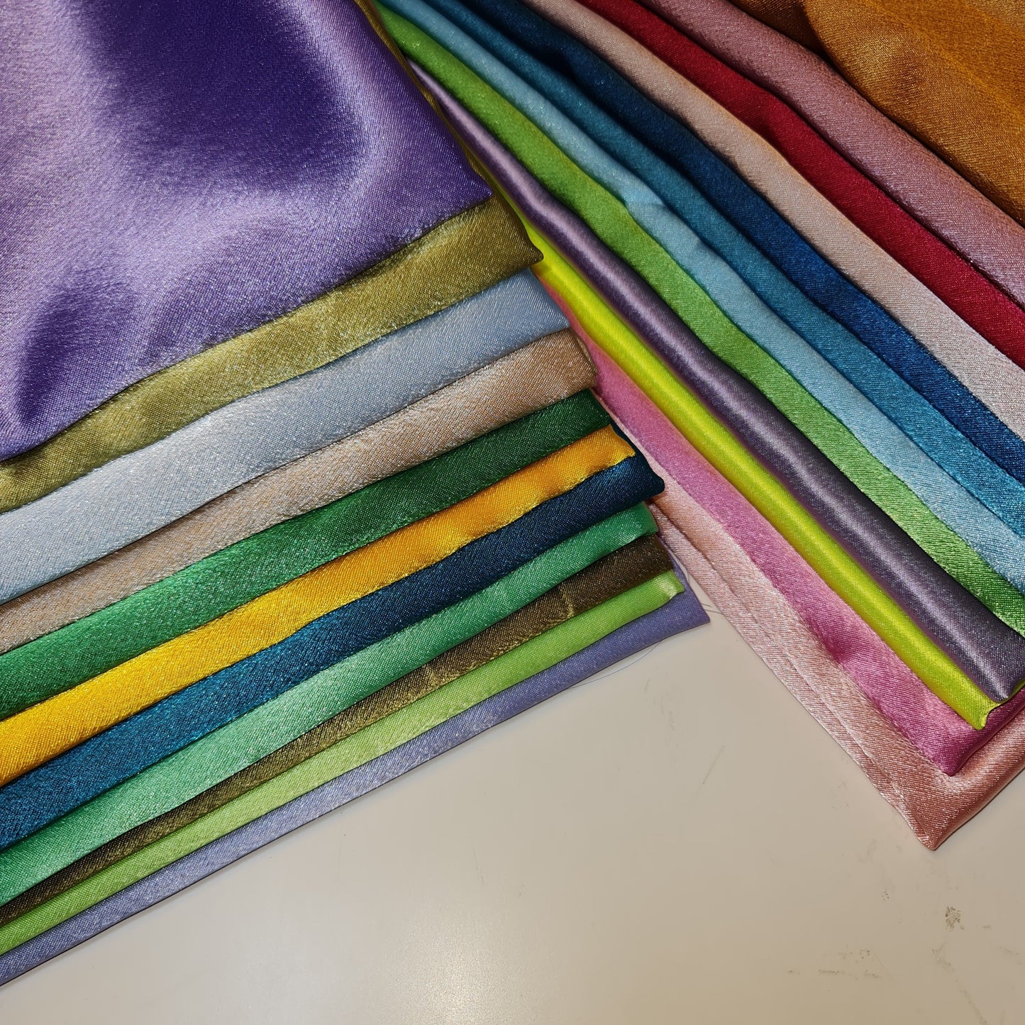 Plain Silky Satin Crepe Back Fabric – 58” Wide | 50+ Colours | Dressmaking, Wedding, Craft Material - Textile Station