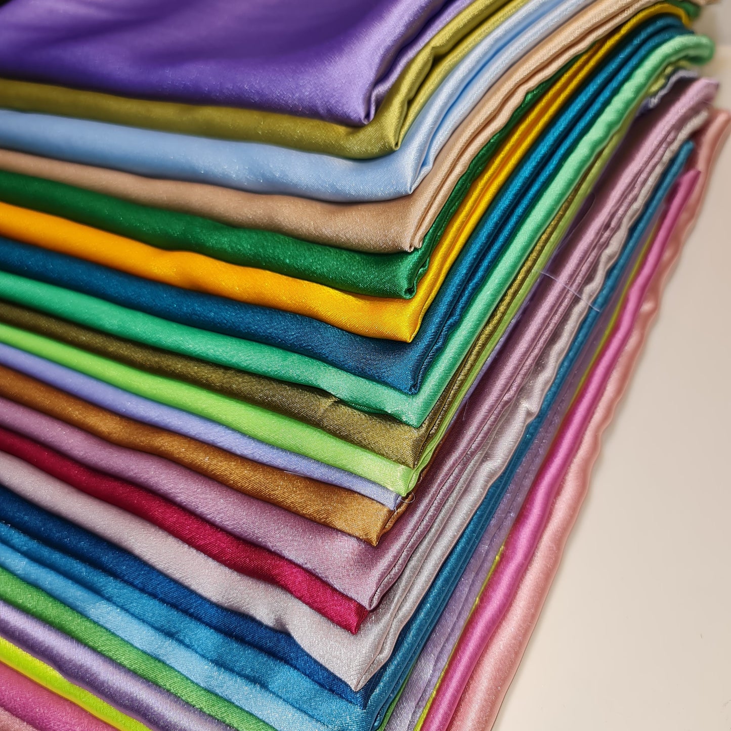 Plain Silky Satin Crepe Back Fabric – 58” Wide | 50+ Colours | Dressmaking, Wedding, Craft Material - Textile Station