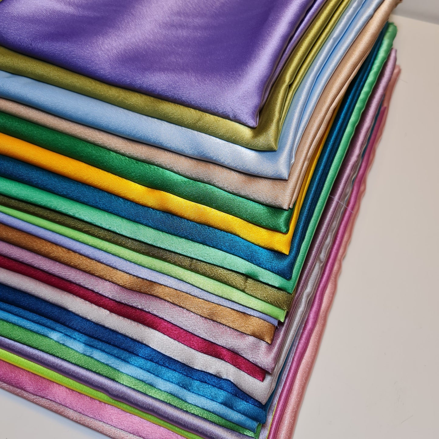 Plain Silky Satin Crepe Back Fabric – 58” Wide | 50+ Colours | Dressmaking, Wedding, Craft Material - Textile Station
