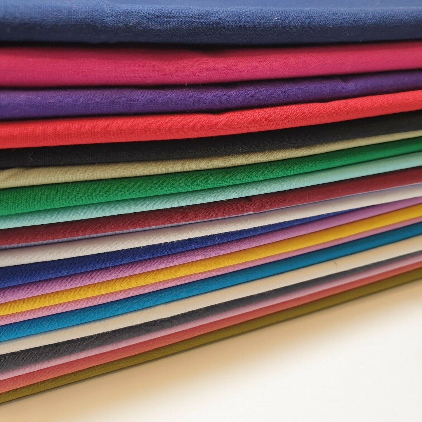 Plain 100% Egyptian Cotton Fabric – 44" Wide Soft Dressmaking, Quilting & Craft Material by the Meter