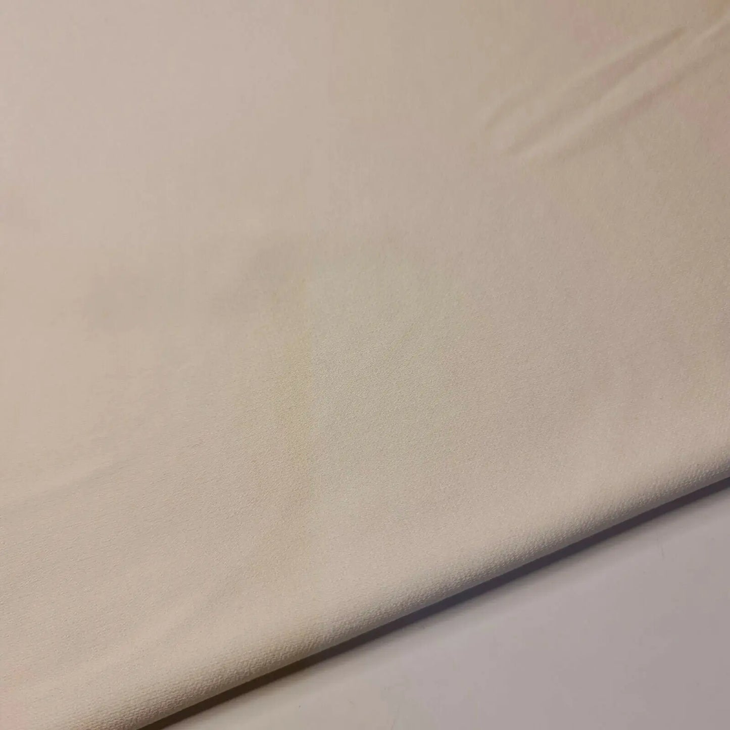 Ivory Plain Crepe Polyester Stretch Fabric | 58" (147cm) Wide Soft Dressmaking & Craft Material β Sold by the Metre