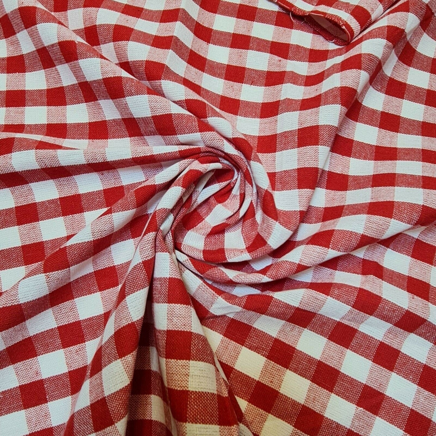 Premium 100% Cotton Gingham Khadi Handloom Fabric – 1/4" Check Soft Linen, 42" Wide - Textile Station