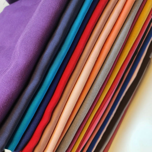 High Quality Poly Viscose Cotton Plain Fabric – 58" Wide Non-Stretch Dressmaking & Craft Material by the Metre