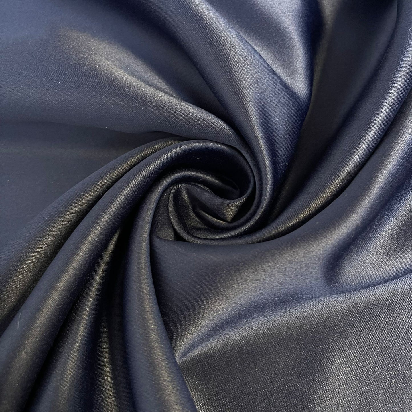 Light Weight Wedding Dull Duchess Satin Fabric Bridal Gown Dress Material 58" Wide By The Meter Navy Blue