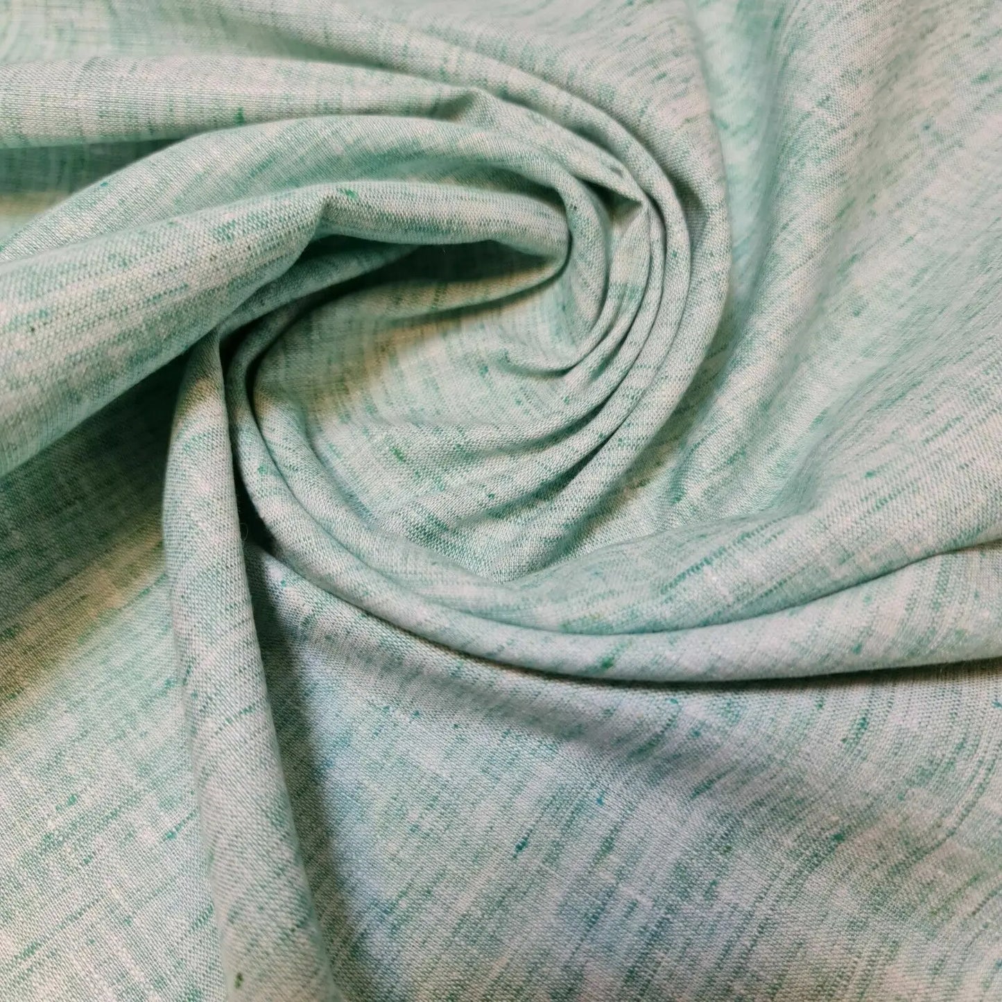 Melange Linen-Look Khadi Cotton Fabric | 44" (112cm) Wide Soft Plain Dressmaking, Craft & Curtain Material β Sold by the Metre