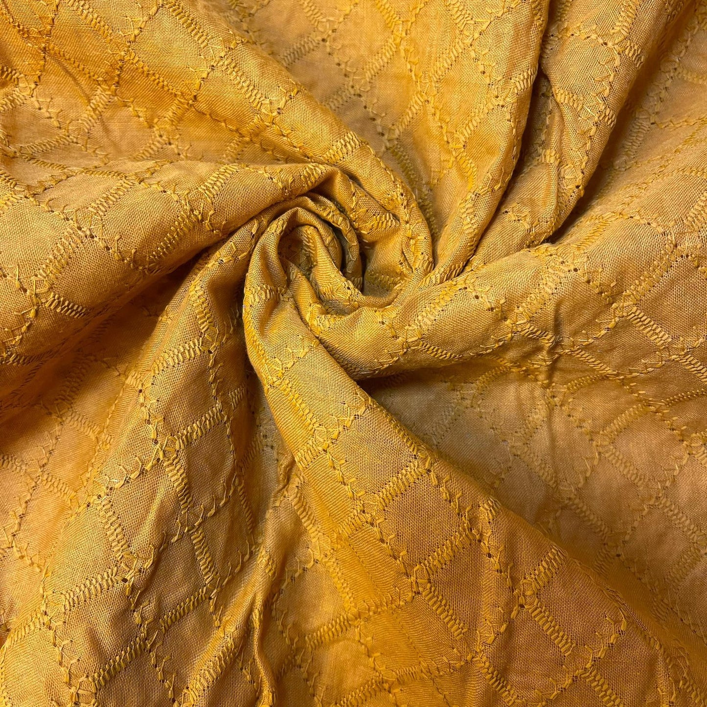 100% Cotton Lawn Broderie Anglaise Schiffli Embroidery Fabric – 44" Wide Soft Dressmaking & Craft Material by the Meter