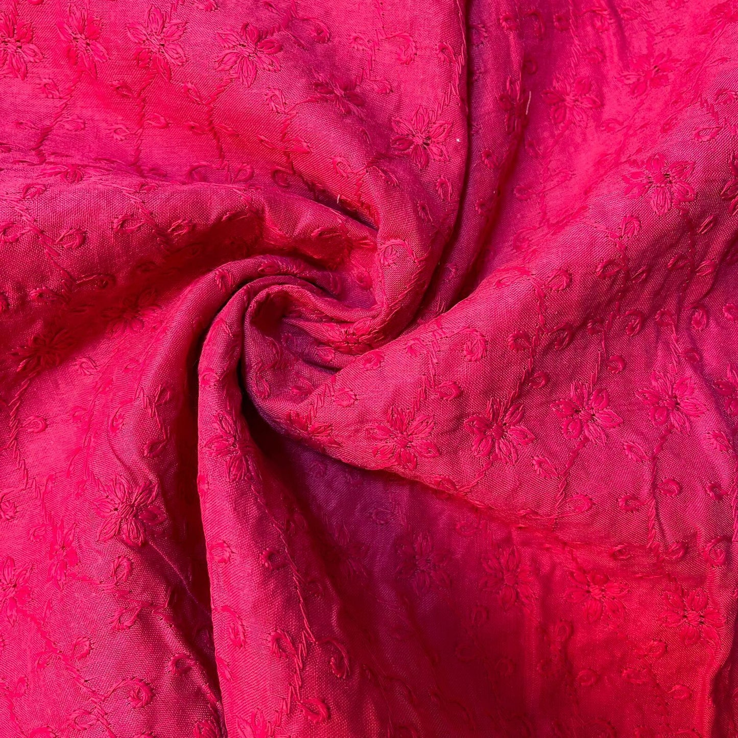 100% Cotton Lawn Broderie Anglaise Schiffli Embroidery Fabric – 44" Wide Soft Dressmaking & Craft Material by the Meter