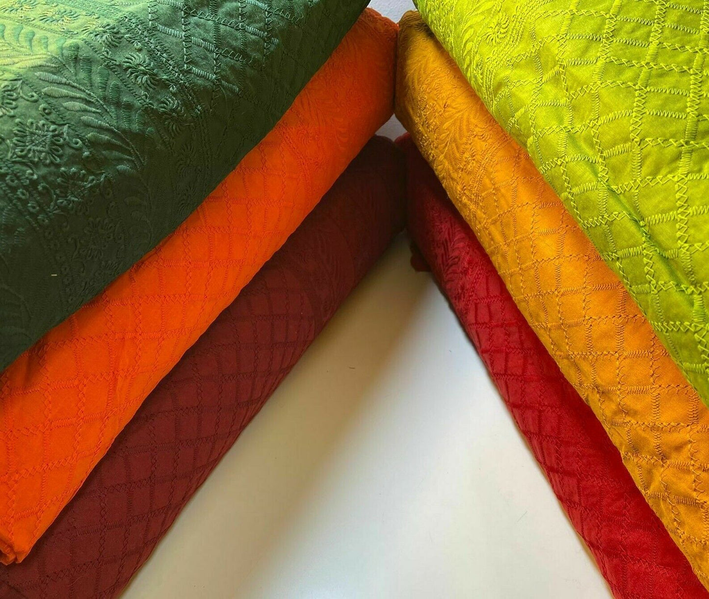 100% Cotton Lawn Broderie Anglaise Schiffli Embroidery Fabric – 44" Wide Soft Dressmaking & Craft Material by the Meter