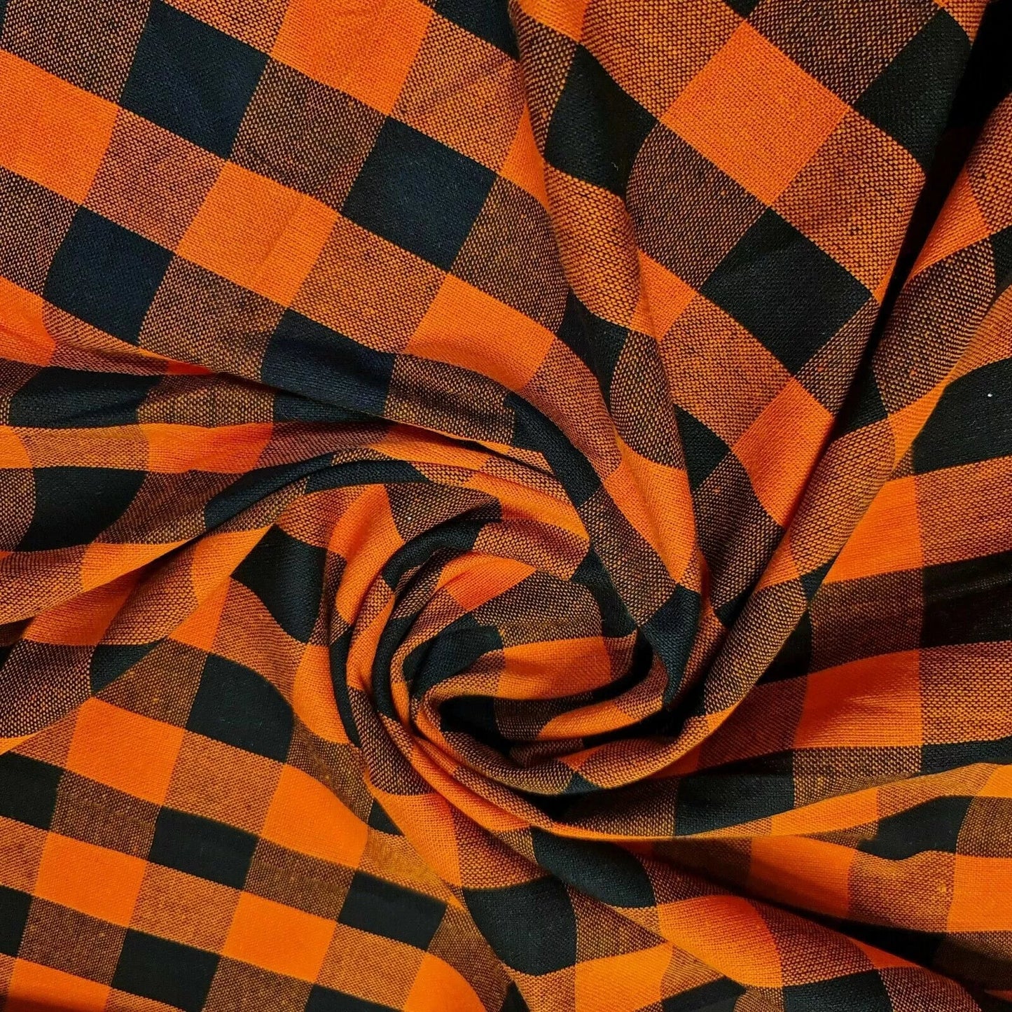 100% Cotton Gingham Check Plaid Fabric – 44" Wide, 1" Check, 23-Meter Bolt for Sewing & Crafts