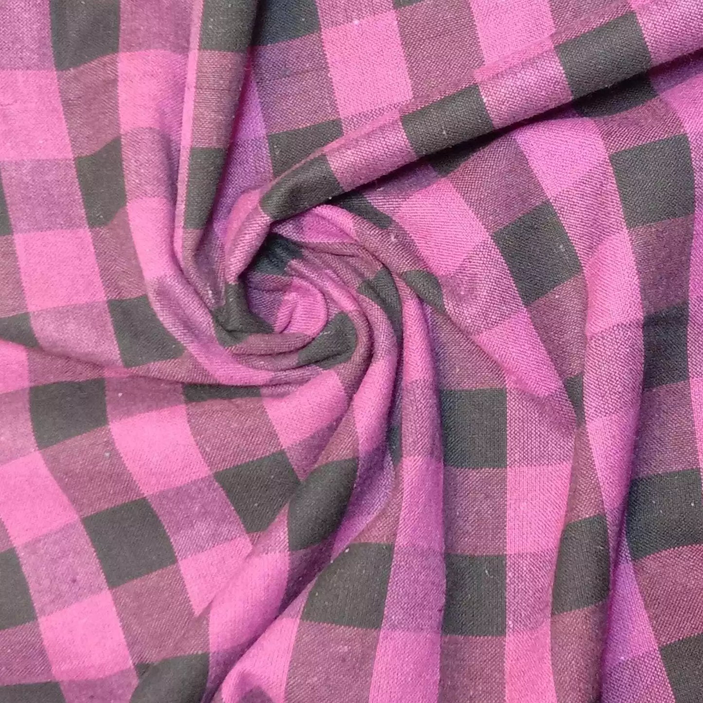 100% Cotton Gingham Check Plaid Fabric – 44" Wide, 1" Check, 23-Meter Bolt for Sewing & Crafts