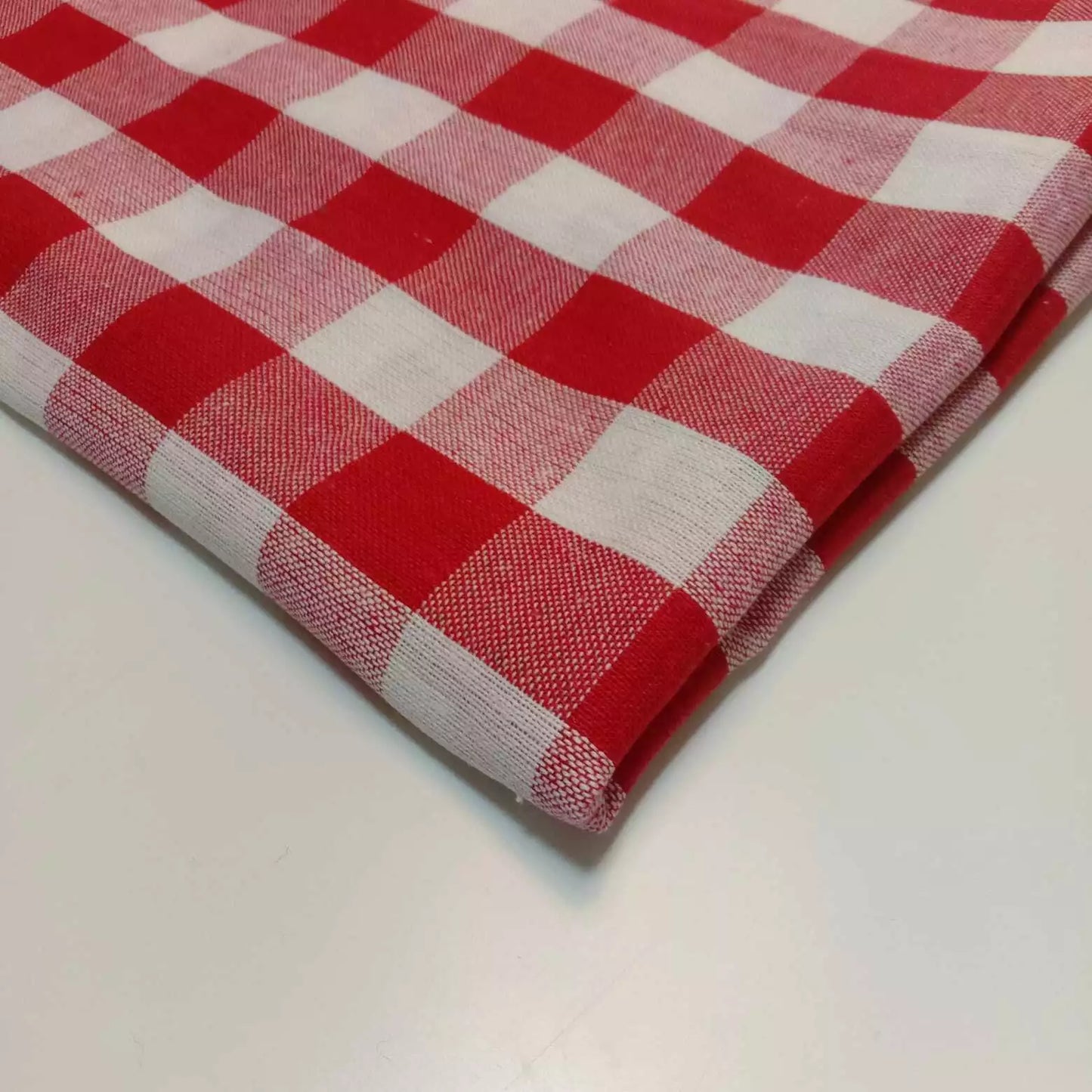 100% Cotton Gingham Check Plaid Fabric – 44" Wide, 1" Check, 23-Meter Bolt for Sewing & Crafts