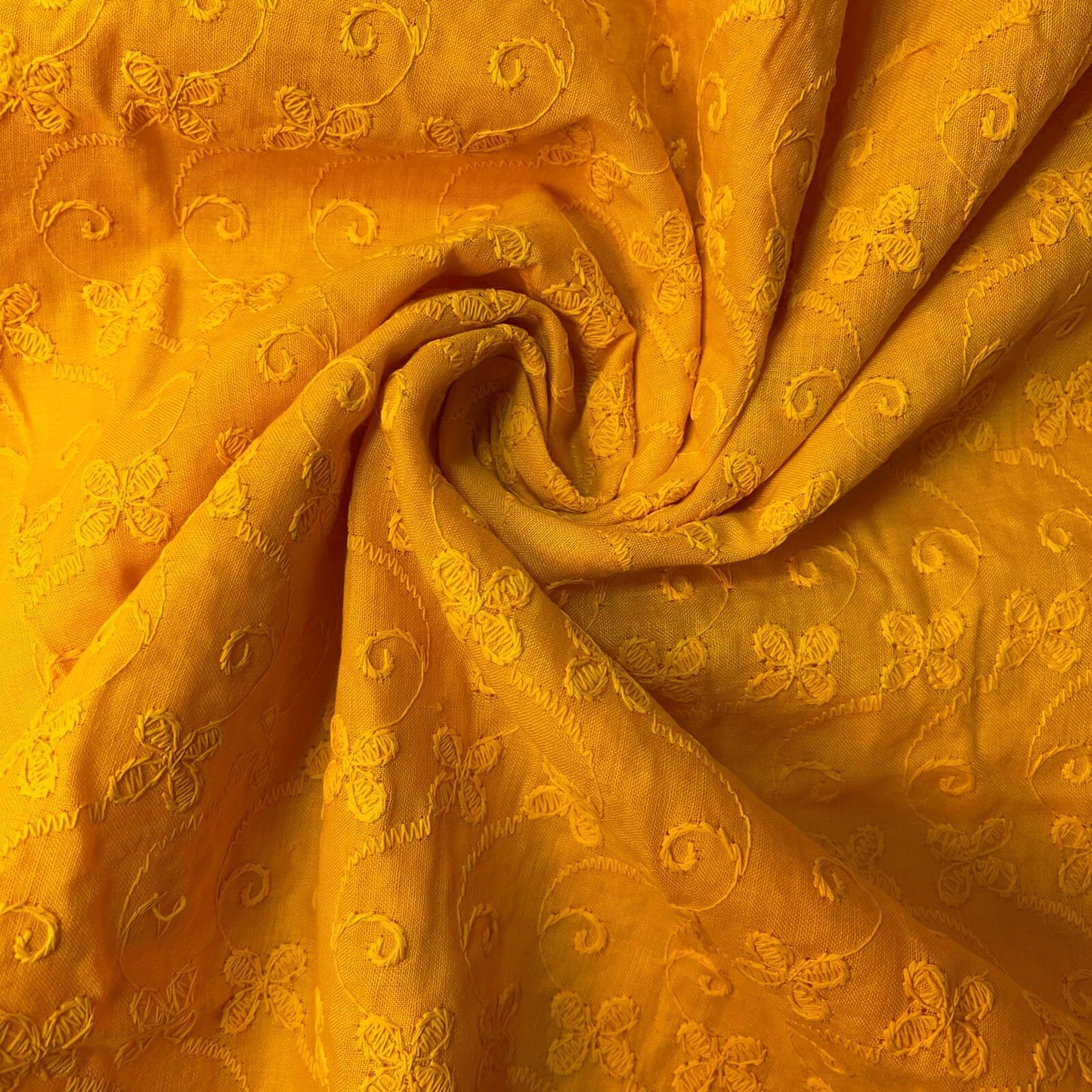 100% Cotton Lawn Broderie Anglaise Schiffli Embroidery Fabric – 44" Wide Soft Dressmaking & Craft Material by the Meter