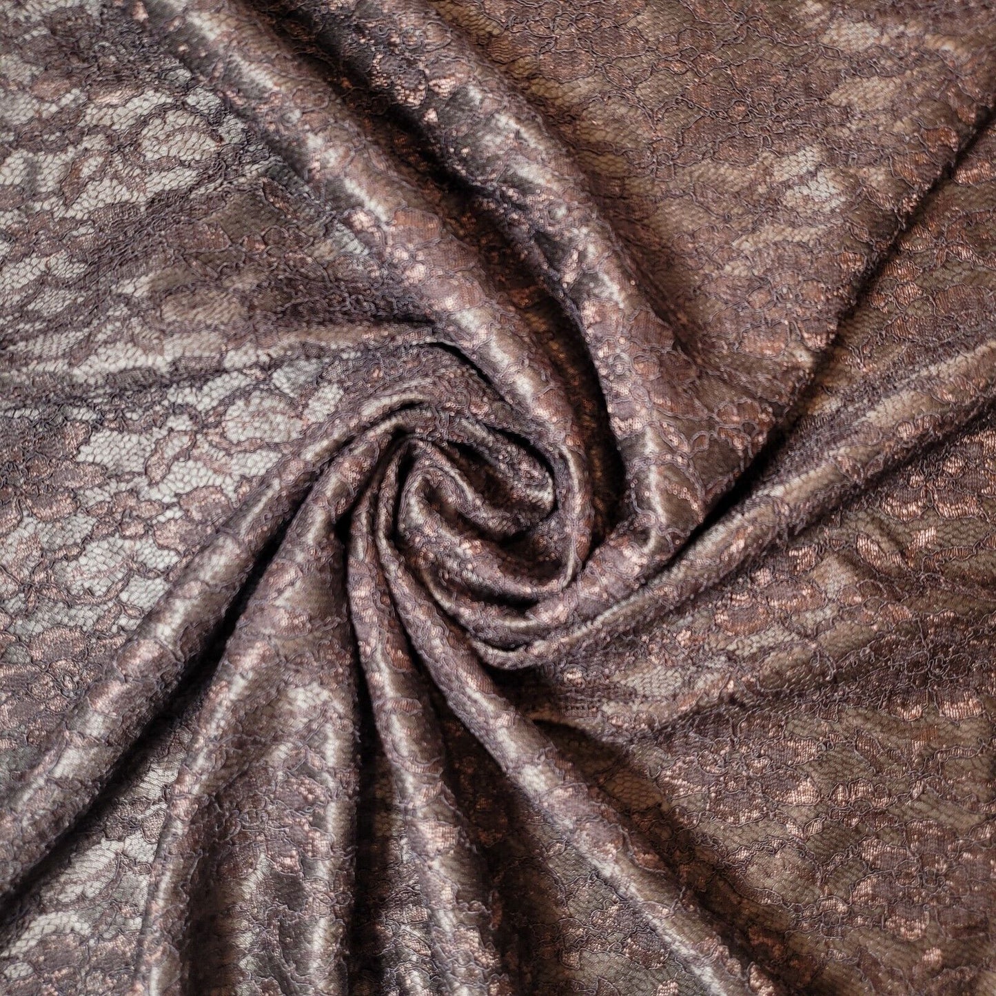 Floral Bridal Lace Fabric – 58" Wide Polyester Mesh & Elastane Blend Dress Material by the Meter