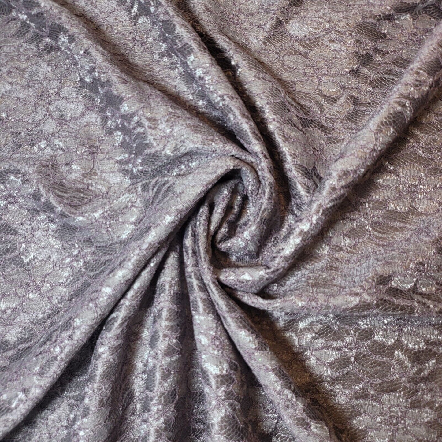 Floral Bridal Lace Fabric – 58" Wide Polyester Mesh & Elastane Blend Dress Material by the Meter