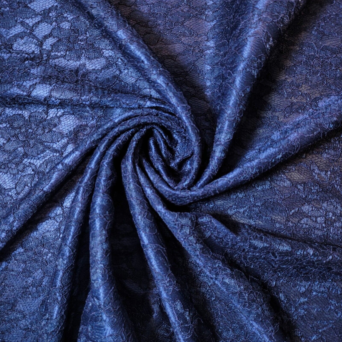 Floral Bridal Lace Fabric – 58" Wide Polyester Mesh & Elastane Blend Dress Material by the Meter