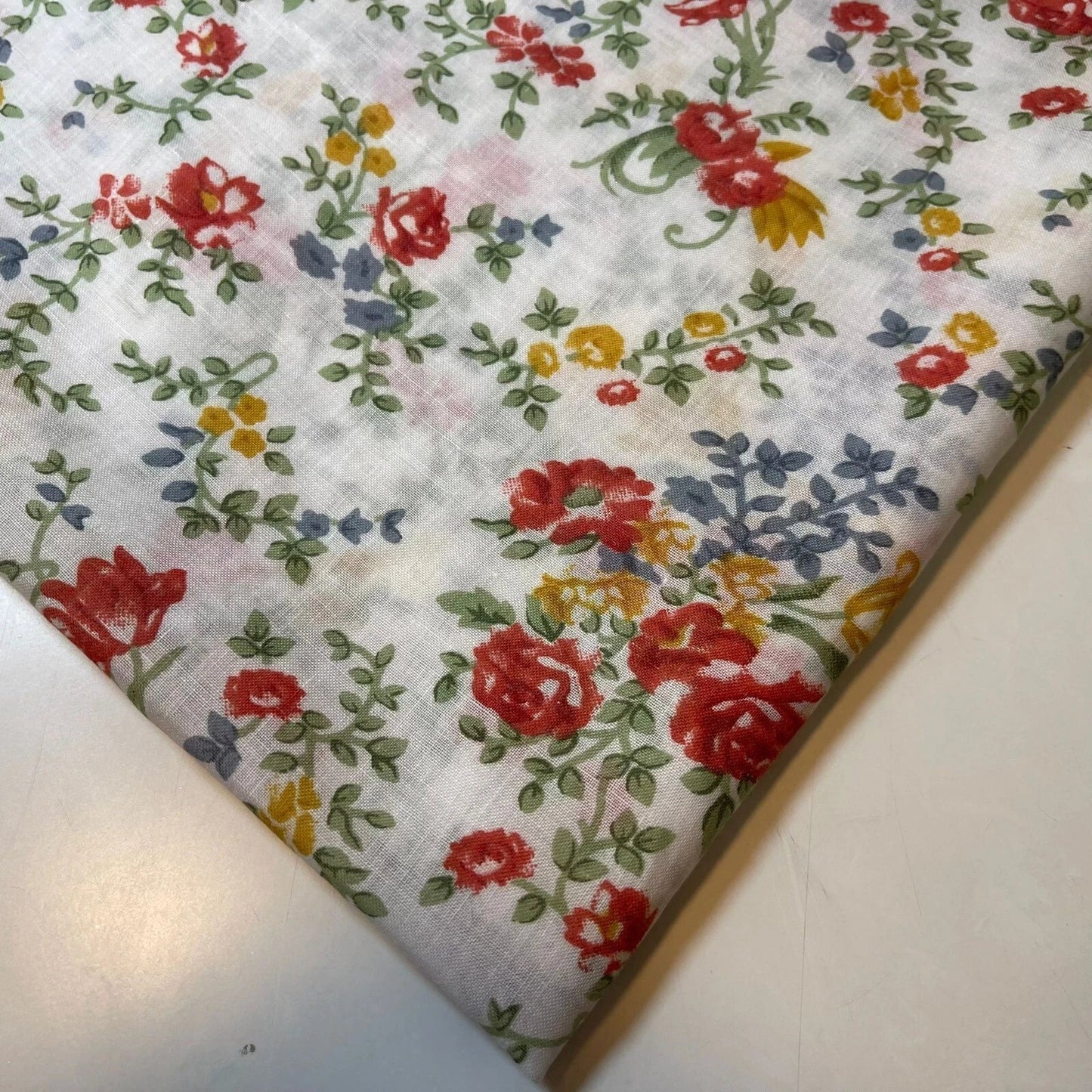 100% Cotton Vintage Floral Japanese Print Fabric | 58" (147cm) Wide Soft Dressmaking, Sarong & Draping Material – Sold by the Metre