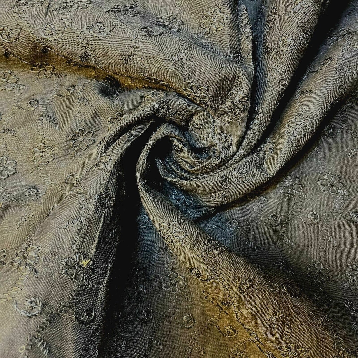 100% Cotton Lawn Broderie Anglaise Schiffli Embroidery Fabric – 44" Wide Soft Dressmaking & Craft Material by the Meter