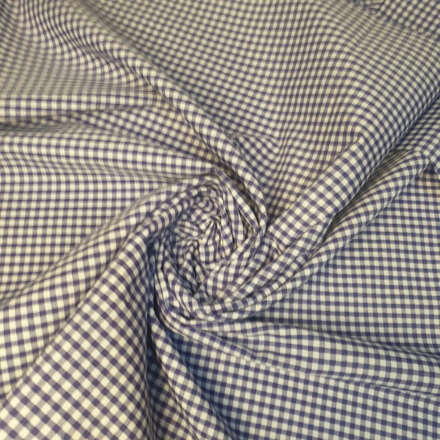 Polycotton Gingham Check Fabric β 1/8", 1/4" & 1" Checks 44" (112cm) Wide Dressmaking & Uniform Fabric by the Metre