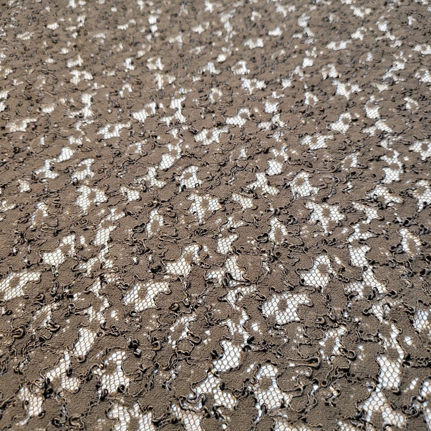 Floral Bridal Lace Fabric – 58" Wide Polyester Mesh & Elastane Blend Dress Material by the Meter