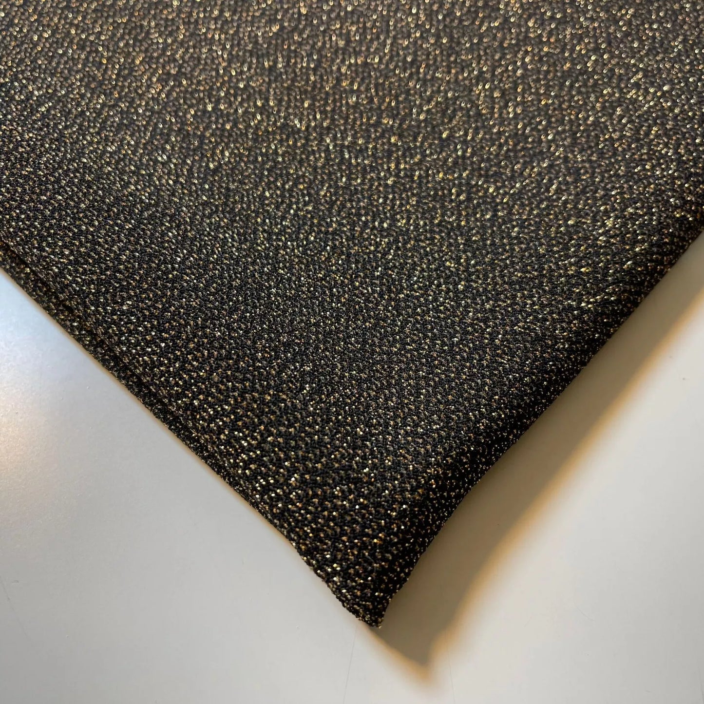 Black & Gold Lurex Sparkle Stretch Fabric – 58" Wide Polyester Moonlight Dress & Craft Material