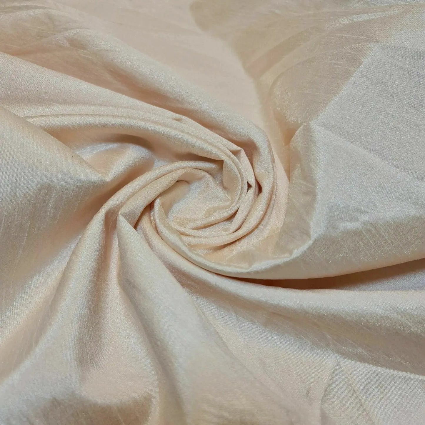 Faux Dupion Silk Fabric – Plain Slub Raw Silk Look 58" (147cm) Wide Bridal & Décor Fabric by the Metre