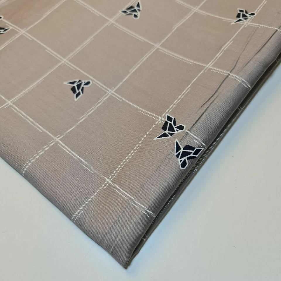 100% Cotton Drill Twill Fabric | 58" (147cm) Wide Aztec Check Print Workwear, Dressmaking & Craft Material – Sold by the Meter